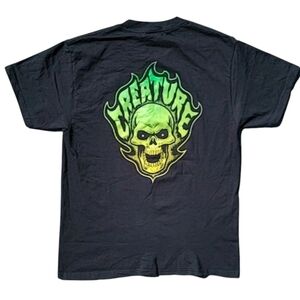 2000s NHS Creature Skateboards Skull Print T-Shirt Size (M)